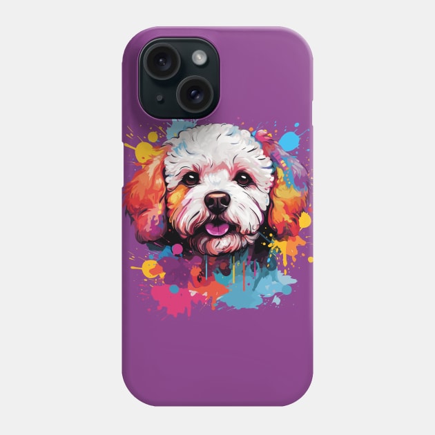 Colorful Bichon Frise Phone Case by rmcbuckeye
