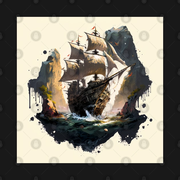 Pirate Ship - the goonies by Buff Geeks Art