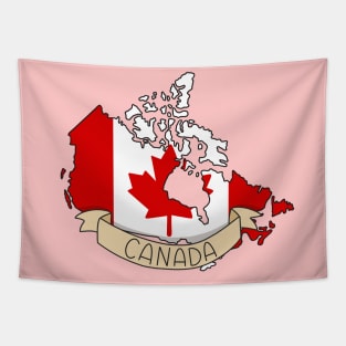 Canada Flag Map Tapestry