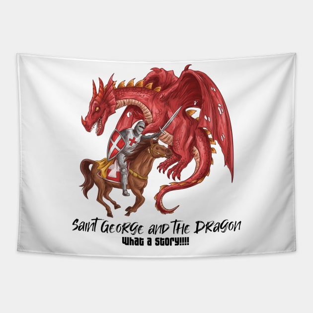 Saint George And The Dragon Tapestry by StoreOfLove