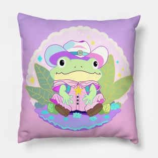 Pastel Cowboy Frog Gradient Pillow