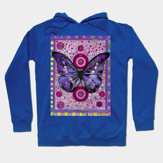 Purple Butterfly Butterfly Painting Hoodie Teepublic