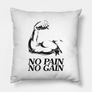 No pain no gain - Crazy gains - Nothing beats the feeling of power that weightlifting, powerlifting and strength training it gives us! A beautiful vintage design representing body positivity! Pillow