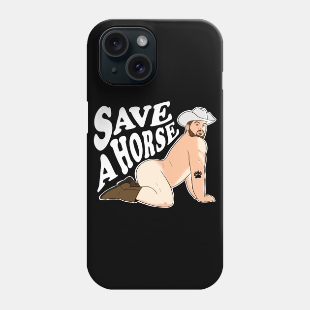 Save a Horse vol.2 - Bryton Wood - Dark Tee Phone Case by RobskiArt