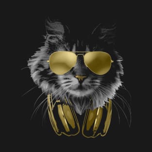 DJ Furry Cat Bling T-Shirt