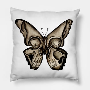 Butterfly Skull Pillow