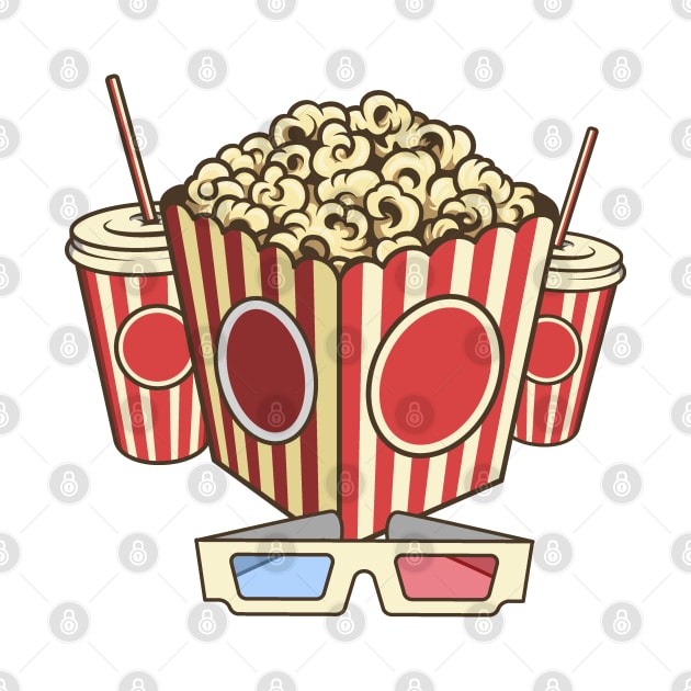 Popcorn Bag,Soda and 3D Glasses by Islanr