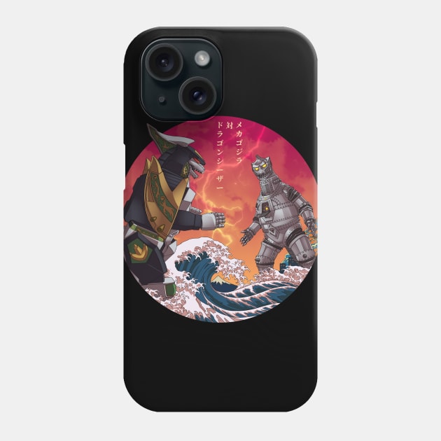 Duel in the Great Wave Phone Case by Batang 90s Art