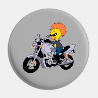 cool motorbike duck Pin