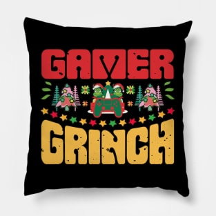 Gamer Grinch Pillow