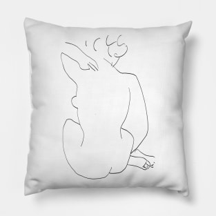 Matisse Line Art Figure 2 Pillow