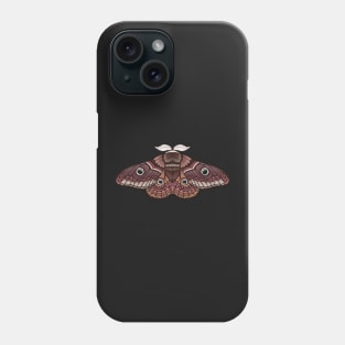 Moth sticker brown Phone Case
