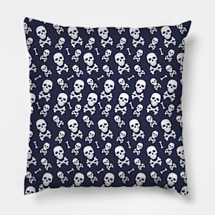 Skull and Cross Bone Halloween Pattern Pillow