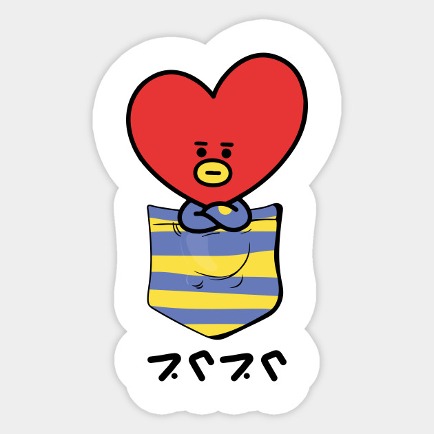 TATA POCKET (BT21) - Bts - Sticker | TeePublic