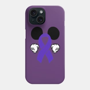 Mouse Ears Awareness ribbon (Purple) Phone Case