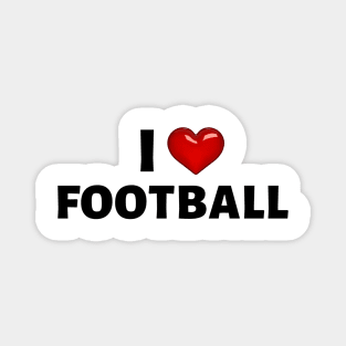 I Love Football (Heart Design) Magnet