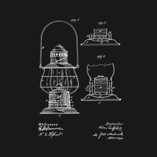 Lantern Vintage Patent Drawing T-Shirt