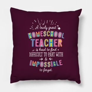 A truly Great Homeschool Teacher Gift - Impossible to forget Pillow