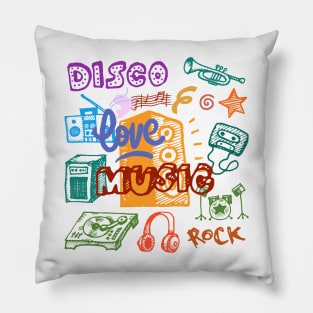 LOVE MUSIC, DISCO Pillow