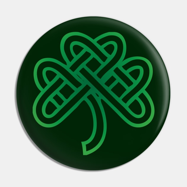Celtic Knot Lucky Clover Pin by St_Patricks_Day17