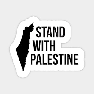 Stand With Palestine Black Magnet