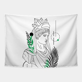 Funny Hipster Greek God Demeter Roman God Ceres Tapestry