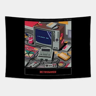 Retro Gamer Cool Gamer Geek Gamer Gamer Decorations Vintage Retro Classic Tapestry