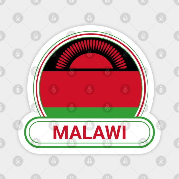 Malawi Country Badge - Malawi Flag Magnet by Yesteeyear