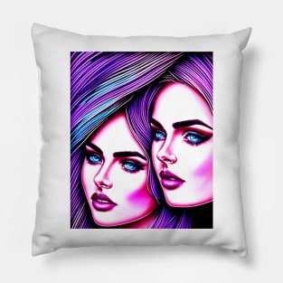 Two Face Girl Pillow