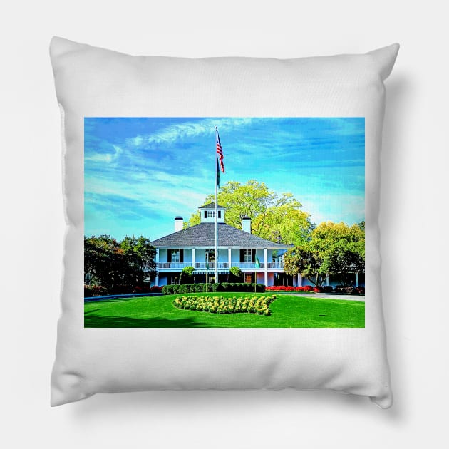 AUGUSTA NATIONAL CLUBHOUSE Pillow by terryhuey