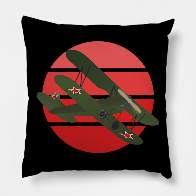 Night Witches Polikarpov Po-2 Bomber Pillow by PCB1981