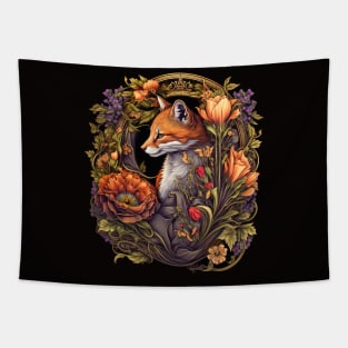 Fox and flowers Tapestry