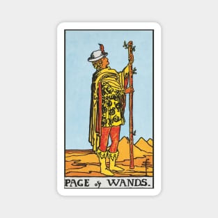 Page of wands tarot card Magnet