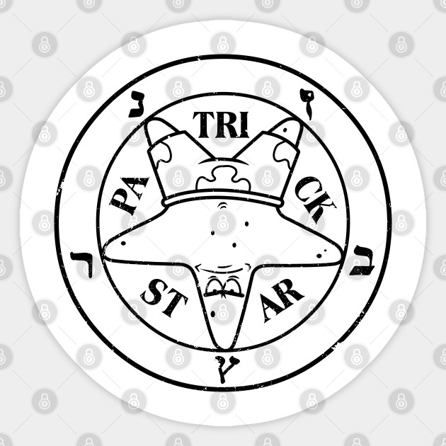 Patrick Star Pentagram Patrick Star Sticker Teepublic Au
