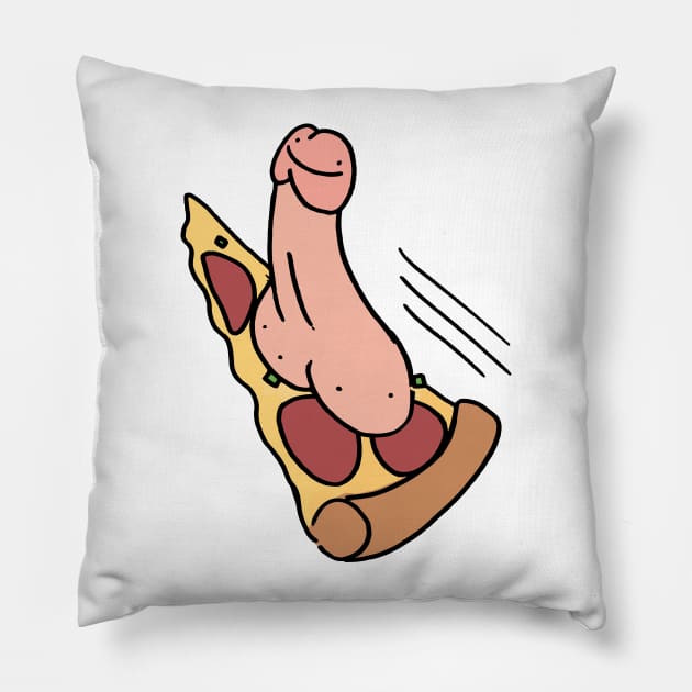 Penis Pizza - Flying (light) Pillow by HotDikkity