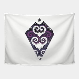 Diamond and curls light purple Tapestry