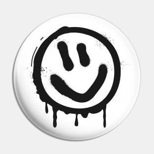 Graffiti Smiley Face Pin