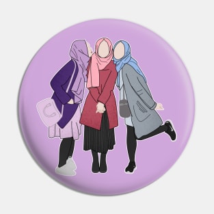 Trio Hijabi Besties Pin