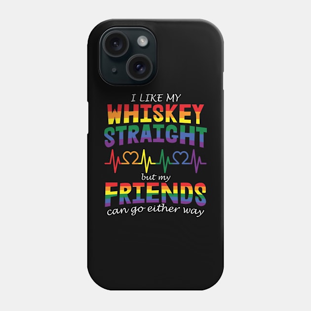 I like my whiskey straight but my friends can go either way Phone Case by little.tunny