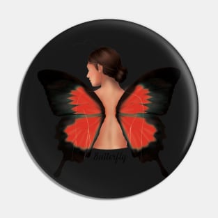 A Butterfly Fairy Red Pin