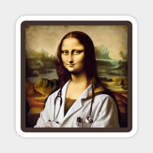 Mona Lisa, M.D.: Celebrating Doctors' Day Magnet