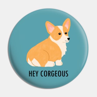 Flirty Corgi Pin