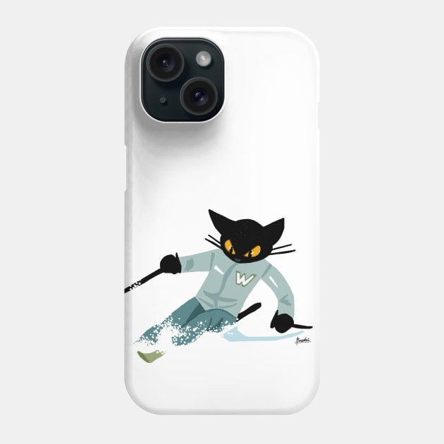 Skiing Phone Case by BATKEI