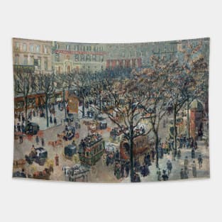 Boulevard of the Italians, Morning, Sunlight  by Camille Pissarro Tapestry