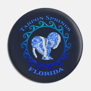 Tarpon Springs Florida Vacation Tribal Manatees Pin