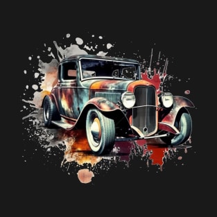 A rat rod or hot rod custom cars drawing T-Shirt