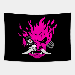 cyberpunk pink Tapestry