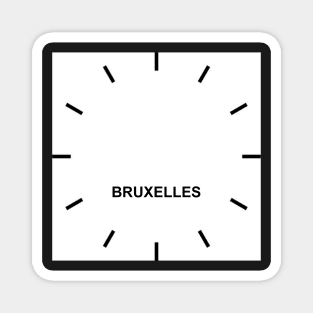 brussels time zone wall clock Magnet