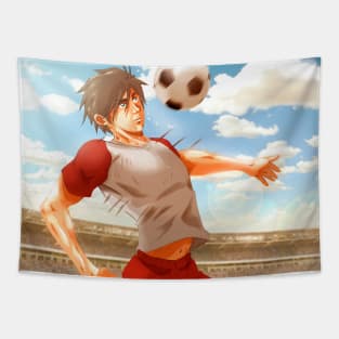 soccer player anime boy Tapestry