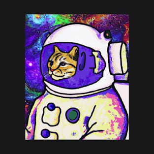 Funny astraunot cat Design cat lovers Cool space lover T-Shirt